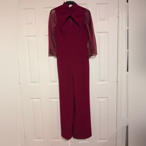 NWT Trina Turk contessa burgundy jumpsuit size6